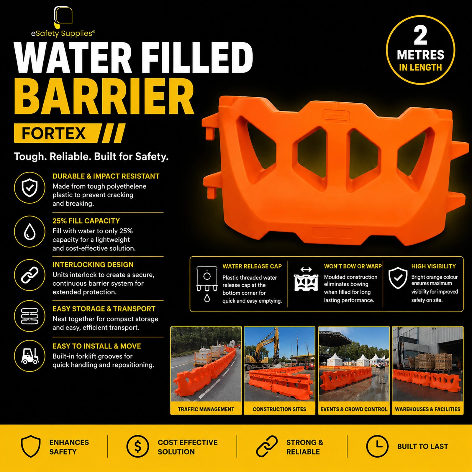 Water Filled Barrier - FORTEX - Water Filled Barriers