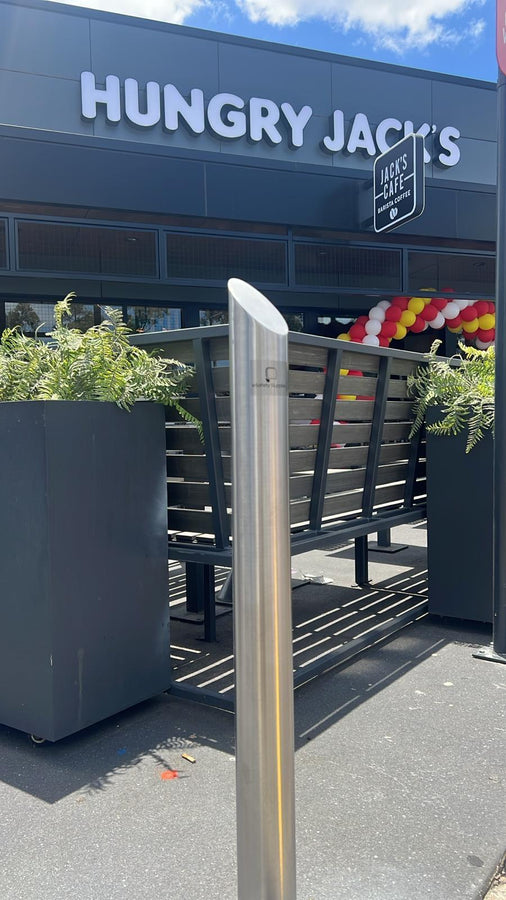 Inground Bevelled Top Bollard - 90mm - Stainless Steel