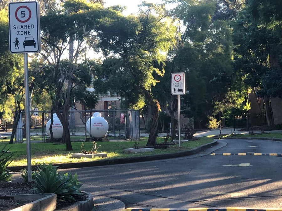 5km Shared Zone Sign - 450x750mm