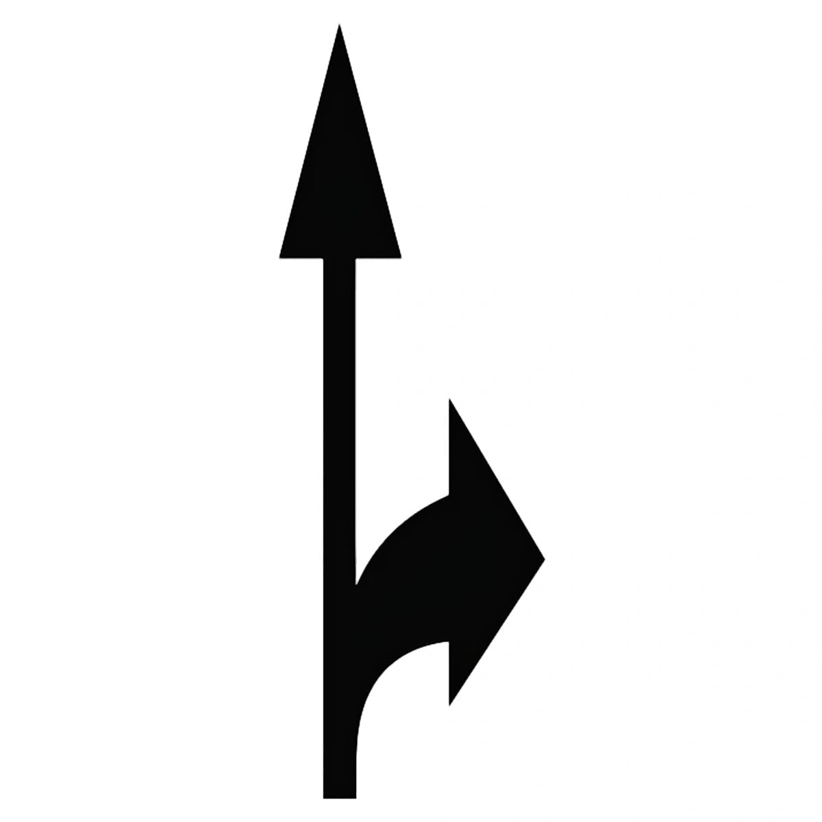 Straight or Turn Arrow Stencil – Arrow #3