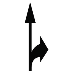 Straight or Turn Arrow Stencil – Arrow #3