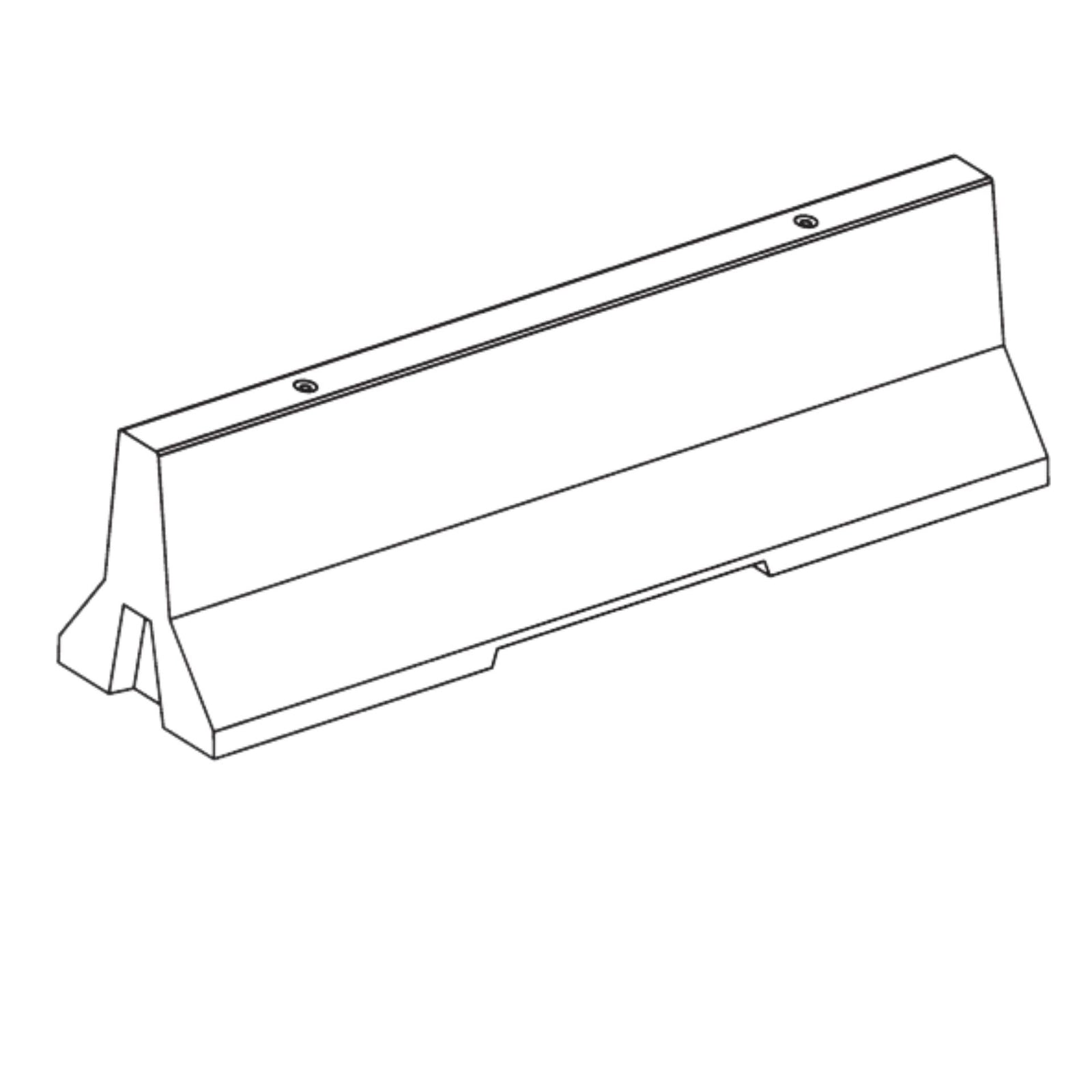 Concrete Jersey Kerb Barrier | 3M Long