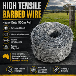 High Tensile Barbed Wire Roll – Heavy Duty (500m)