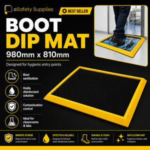 Boot Dip Mat - 980mm x 810mm - Safety Matting