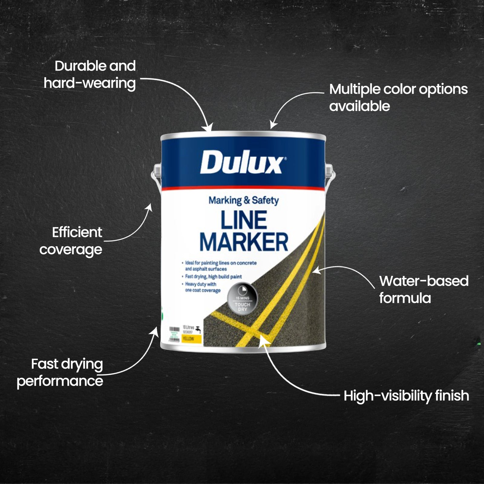 Dulux Concrete And Paving Line Marker | 4L