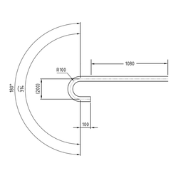 DDA Termination Closure Bend - 1080mm