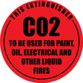 CO2 - Extinguisher Identification Sign - Plastic (193x193mm) 0.35 kg