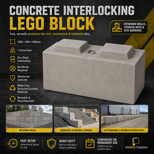 Concrete Interlocking Lego Block - Concrete Bollards