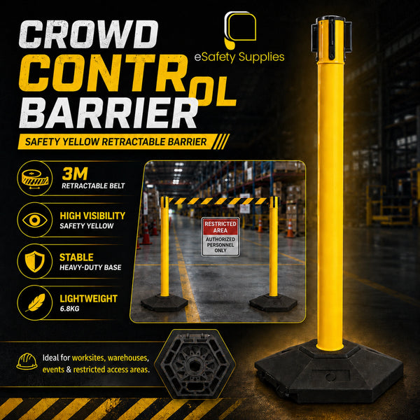 Crowd Control Barrier – Safety Yellow