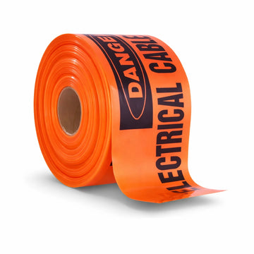 Mains Marker Tape – Buried Electrical Main Below | 150mm x 500m