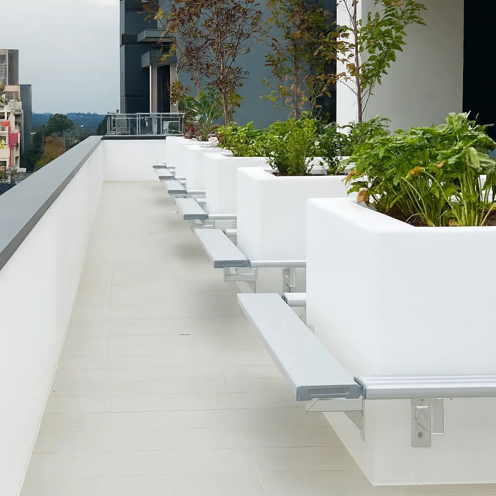 Aluminium Bench Seat - Wall Mounted