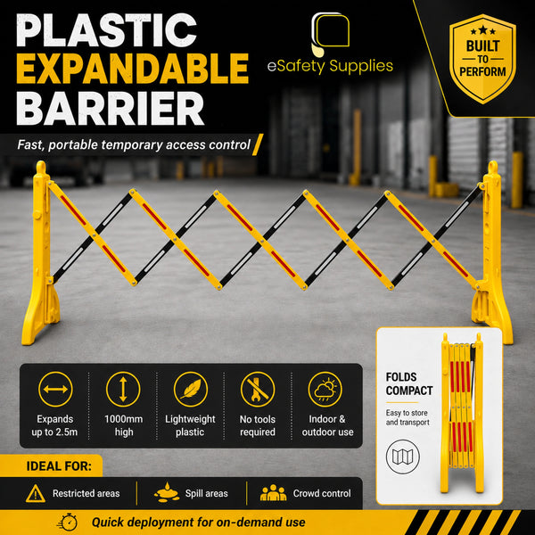 Expandable Plastic Safety Barrier – Extends to 2.5m