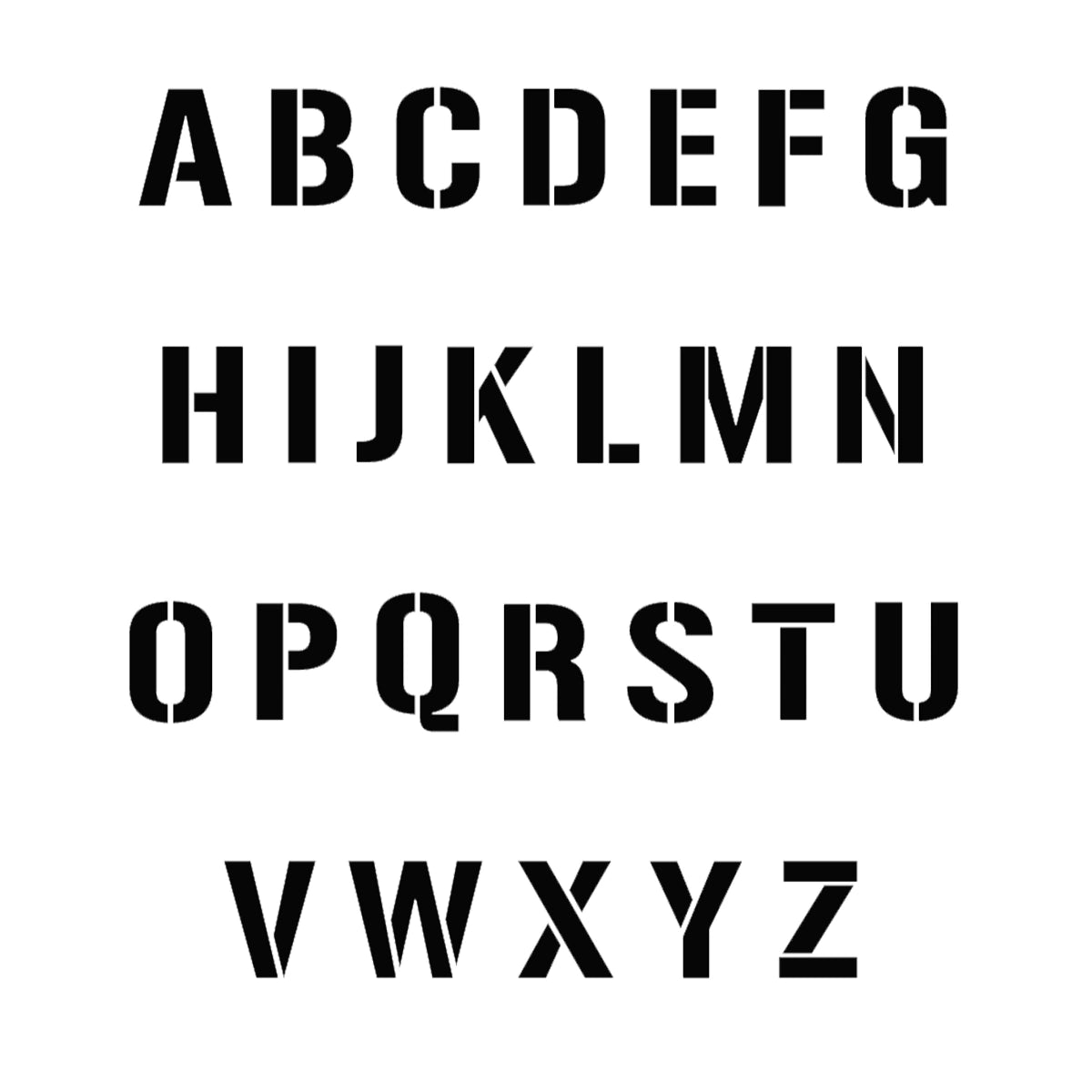 Individual Letters Stencil