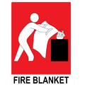 Fire Blanket Sign - Large 3.5 kg 600mm x 450mm Material Aluminium FBLLS-600X450