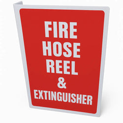 Fire Hose Reel & Extinguisher Angle Sign | Small