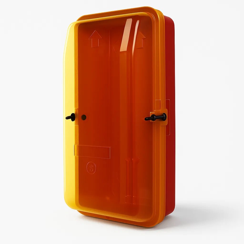 Plastic Extinguisher Cabinet / Yellow Transparent Front Cover | 9kg