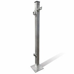 Metal Edge Panel Post With Side Locks 1m x 50mm x 50mm