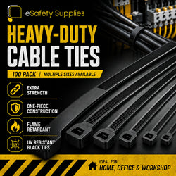 Cable Ties - 100 Pack - Multiple Sizes