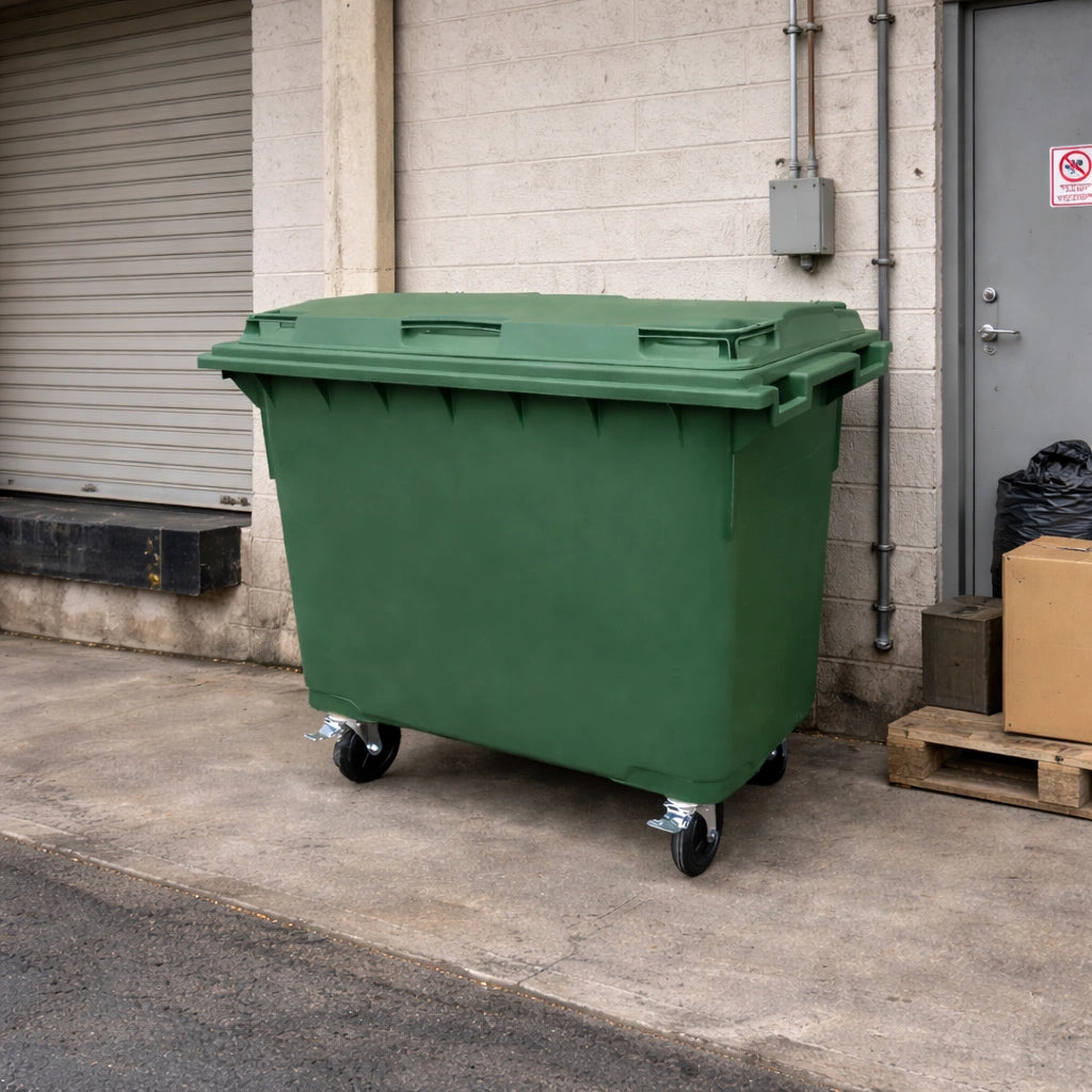 Green Wheelie Bin - 660L Capacity