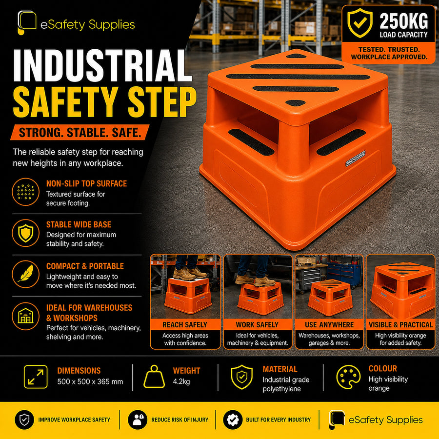 Industrial Safety Step Stool - 250kg Capacity