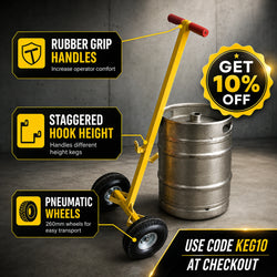 The Keg Mate Trolley with Pneumatic Wheels