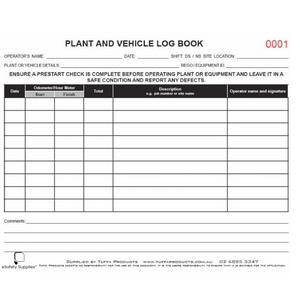 Plant & Vehicle Logbook - Prestart & Safety Logbooks