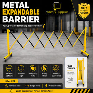 Expandable Barrier - Metal - Pedestrian Expandable Barriers & Sign Holders