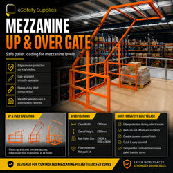 Mezzanine Up & Over Gate - Warehouse Safety Barrier