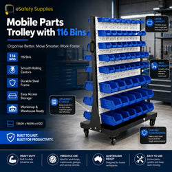 Mobile Parts Trolley with 116 Bins