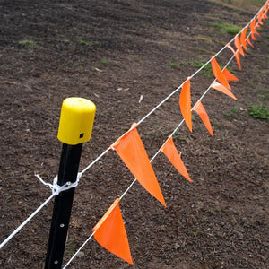 Bunting / Flagging 30m - Orange - Plastic Chain Mesh & Flags