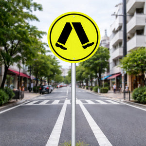 Pedestrian Crossing Sign - 600mm - R3-1 - Road Warning & Guide Signs