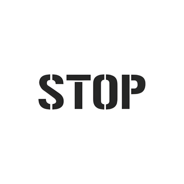 STOP Stencil 1.75 kg 1.5 mm Poly