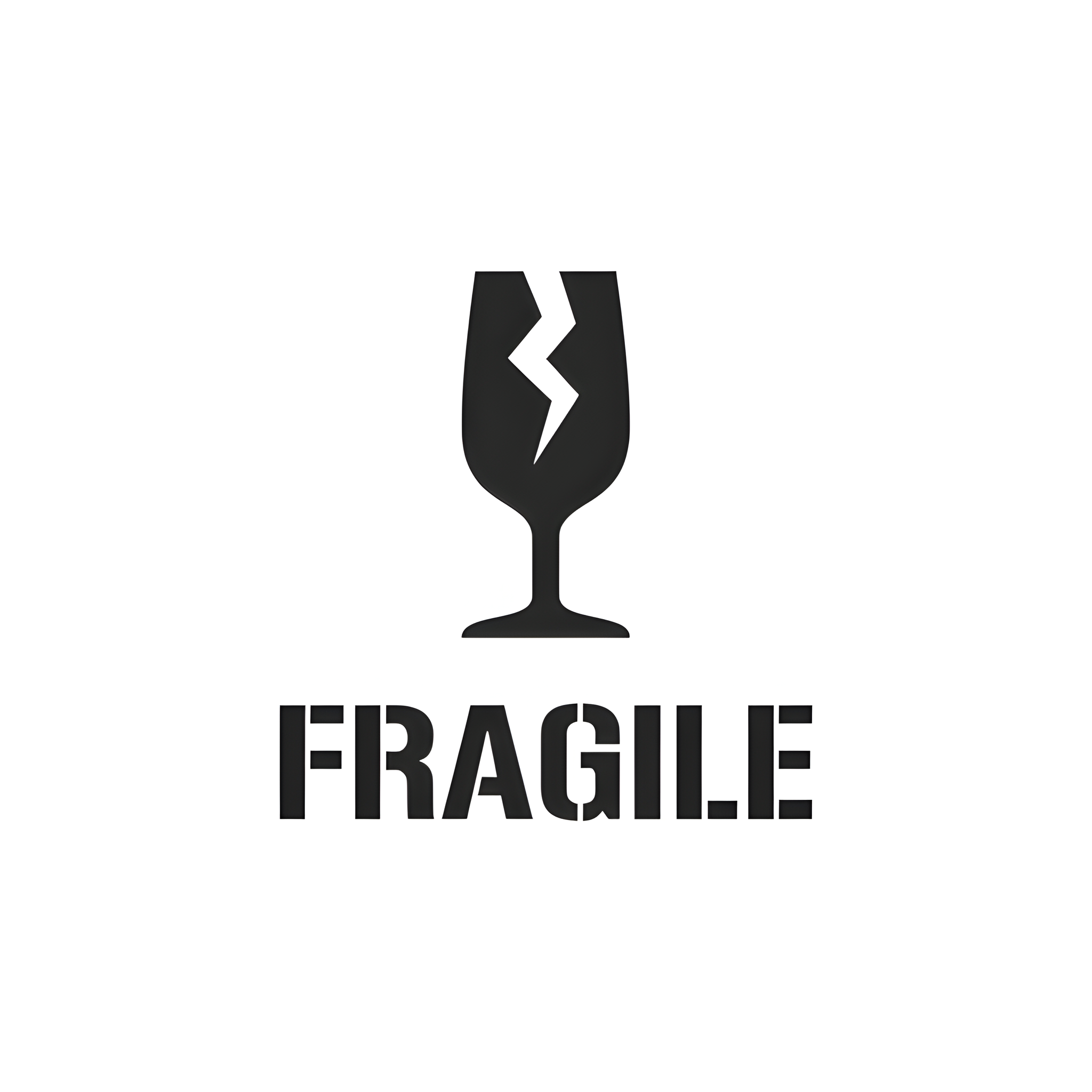 Fragile Symbol Stencil 1.75 kg 1.5 mm Poly