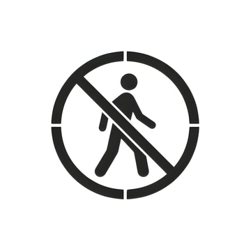 No Pedestrian Access Stencil 1.75 kg 1.5 mm Poly