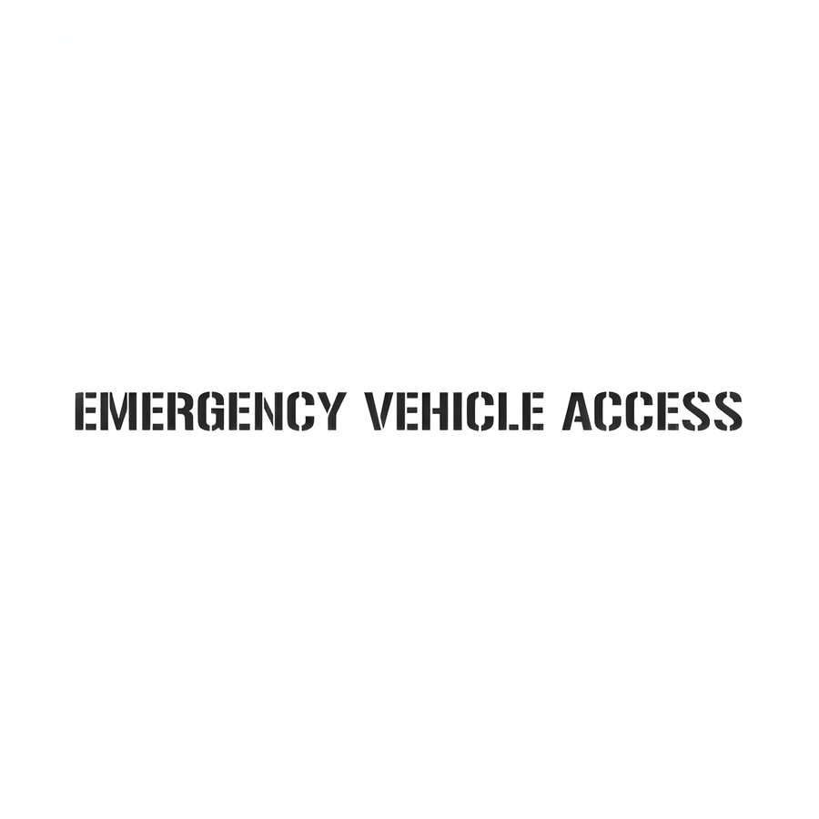 Emergency Vehicle Access Stencil 3.5 kg 1.5 mm Poly