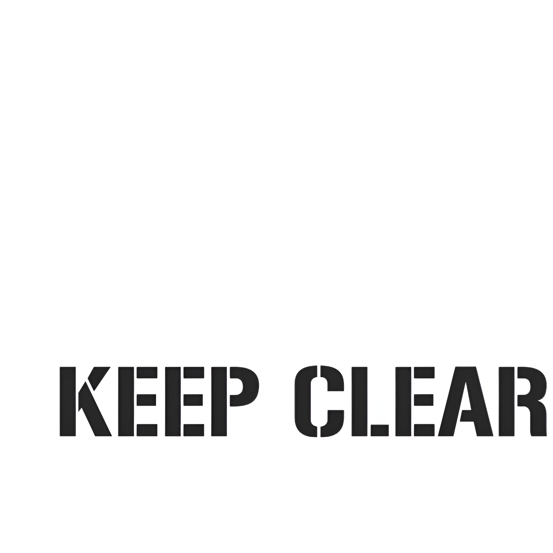 Keep Clear Stencil 3.5 kg 1.5 mm Poly