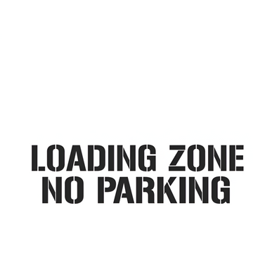 Loading Zone No Parking Stencil 3.5 kg 1.5 mm Poly