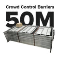 50m Pack of 2.2m Galvanised Crowd Control Barriers