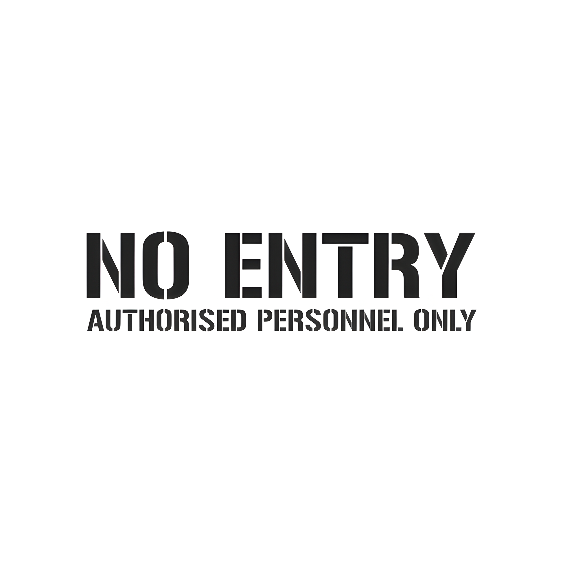 No Entry Authorised Personnel Only Stencil 1.75 kg 1.5 mm Poly