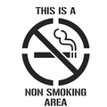 Non Smoking Area Symbol Stencil 1.75 kg 1.5 mm Poly