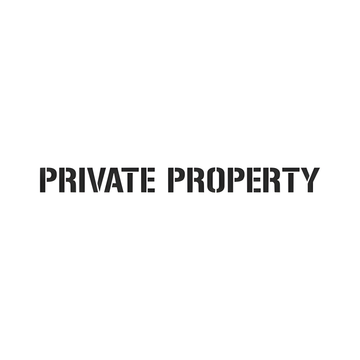 Private Property Stencil 3.5 kg 1.5 mm Poly