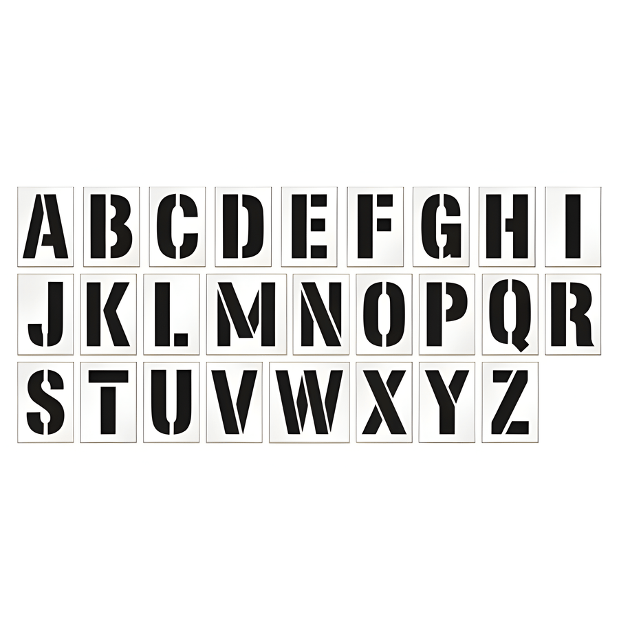 Line Marking Stencil A-Z Set 1.75 kg