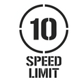 10kph Speed Limit Stencil 35 kg 1.5 mm Poly