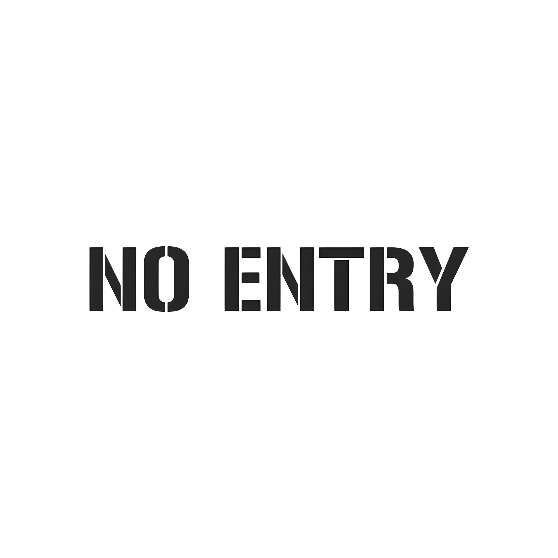 No Entry Stencil 1.75 kg 1.5 mm Poly