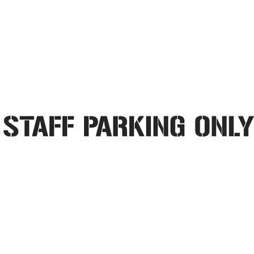 Staff parking Stencil
