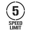 5kph Speed Limit Stencil 1.75 kg 1.5 mm Poly