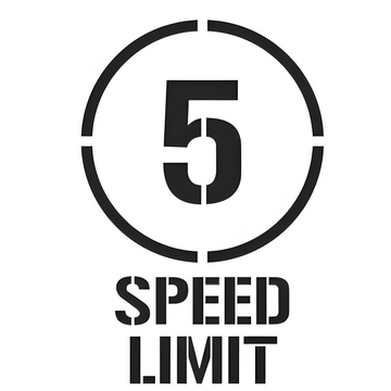 5kph Speed Limit Stencil