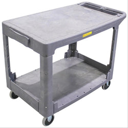 250kg 2 Shelf Flat Deck Stock Picker Trolley 1110x640x825mm