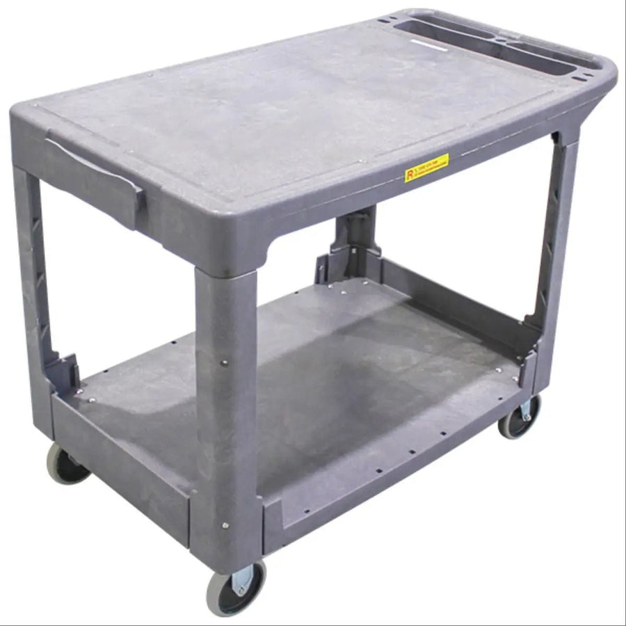 250kg 2 Shelf Flat Deck Stock Picker Trolley 1110x640x825mm