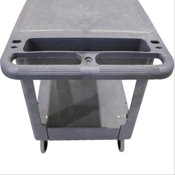 250kg 2 Shelf Flat Deck Stock Picker Trolley 1110x640x825mm